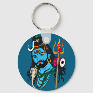 Shiva Face Keychain