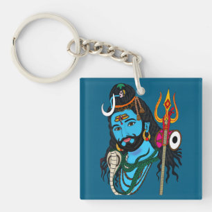 Shiva Face Keychain
