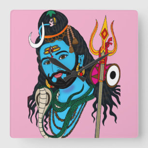 Shiva Face Wall Clock