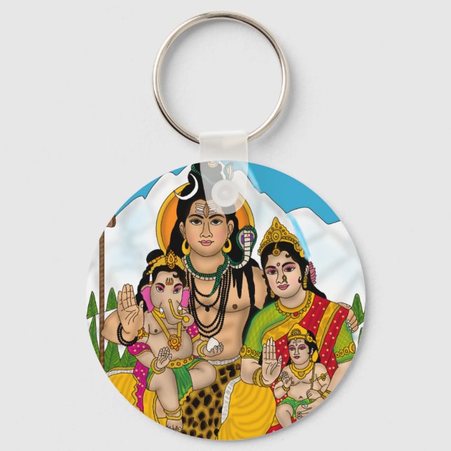 Shiva Family Keychain (Front)