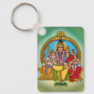 Shiva Family Keychain