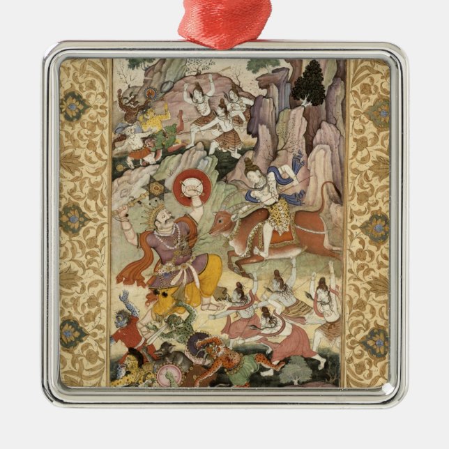 Shiva killing the Demon Andhaka, c.1585-90 Metal Tree Decoration (Front)
