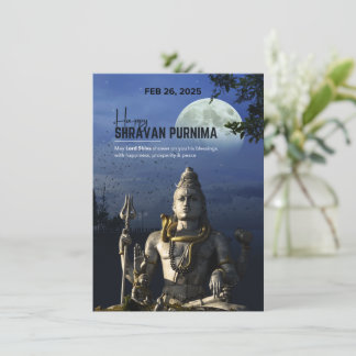 Shiva, let your grace flow, purify my soul's path thank you card