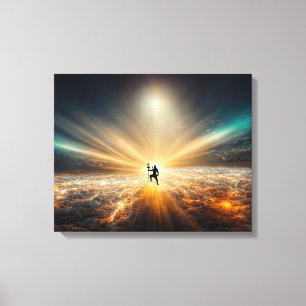 Shiva lighting the universe canvas print
