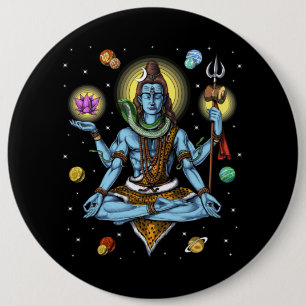 Shiva Meditation 6 Cm Round Badge