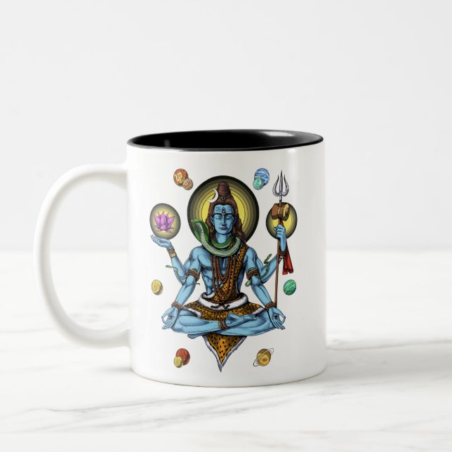 Shiva Meditation Two-Tone Coffee Mug (Left)