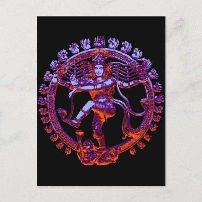 Shiva Nataraja dancing Postcard (Front)