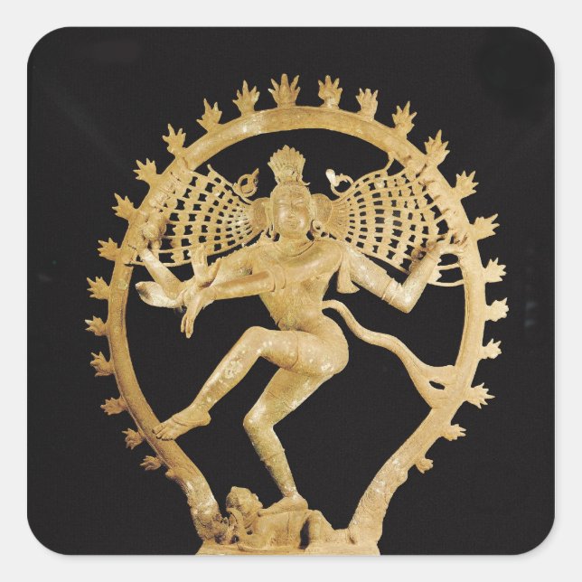 Shiva Nataraja Square Sticker (Front)