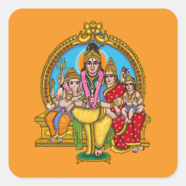 Shiva Parivar Sticker (Front)