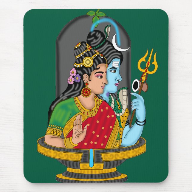 Shiva Parvati – Divine Love & Blessings Mouse Mat (Front)