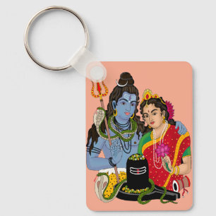 Shiva Parvati Keychain