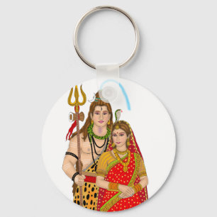 Shiva Parvati keychain