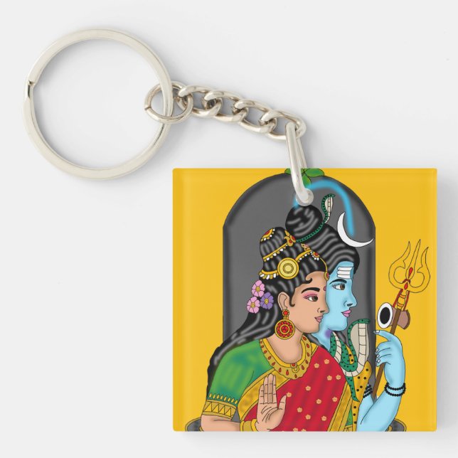 Shiva Parvati Keyring – Divine Couple of Eternal L (Front)