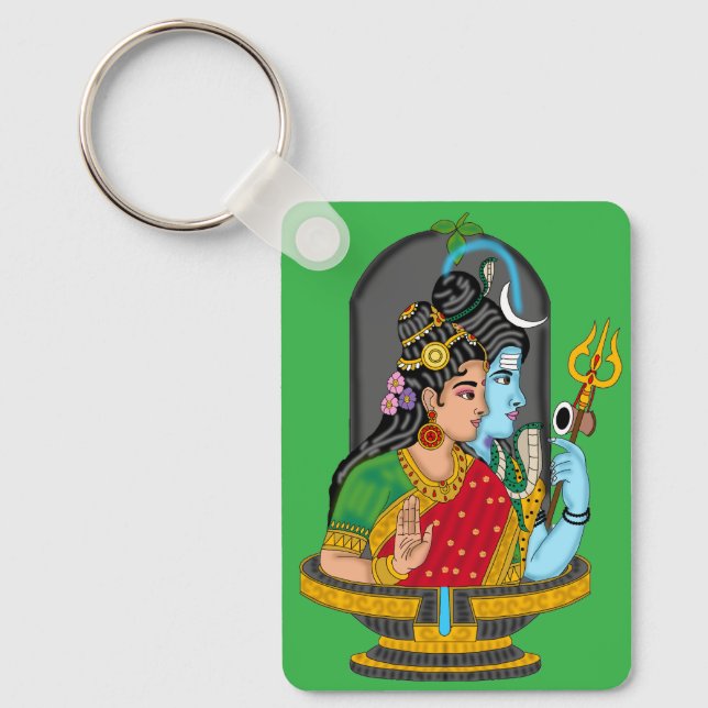 Shiva Parvati Keyring – Divine Couple of Eternal L (Front)