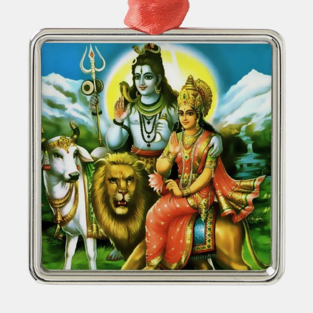 Shiva & Parvati Ornament (Front)