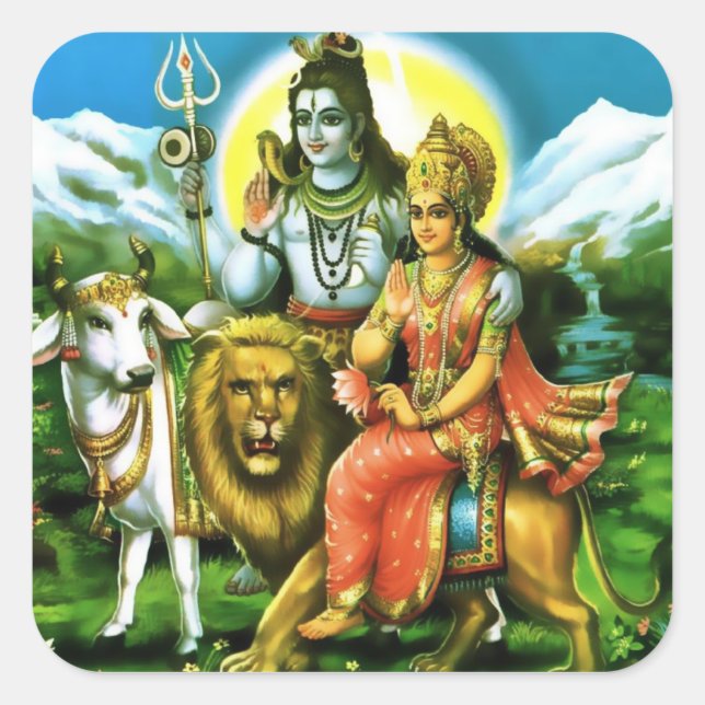 Shiva & Parvati Stickers (Front)