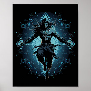Shiva Spiritual Hindu God Tandava Dance Yoga Medit Poster