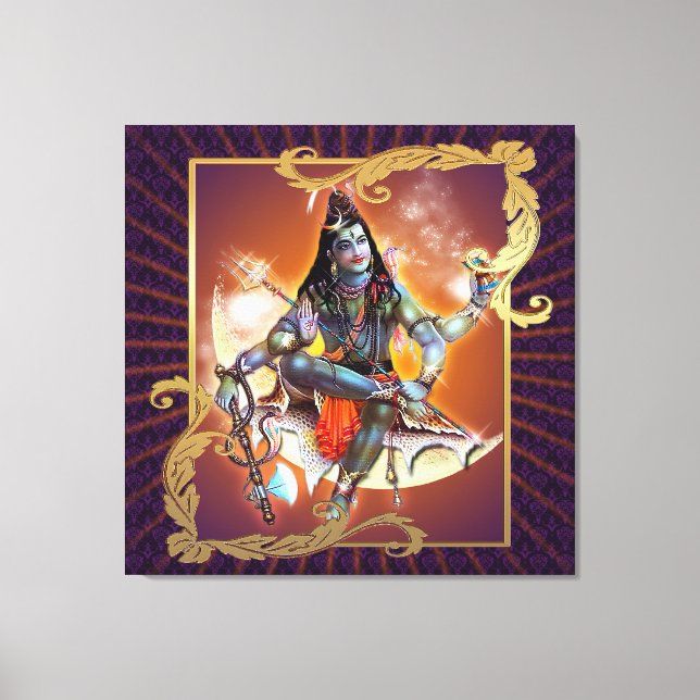 Shiva - Sunset Glow - Wrapped Canvas (Front)