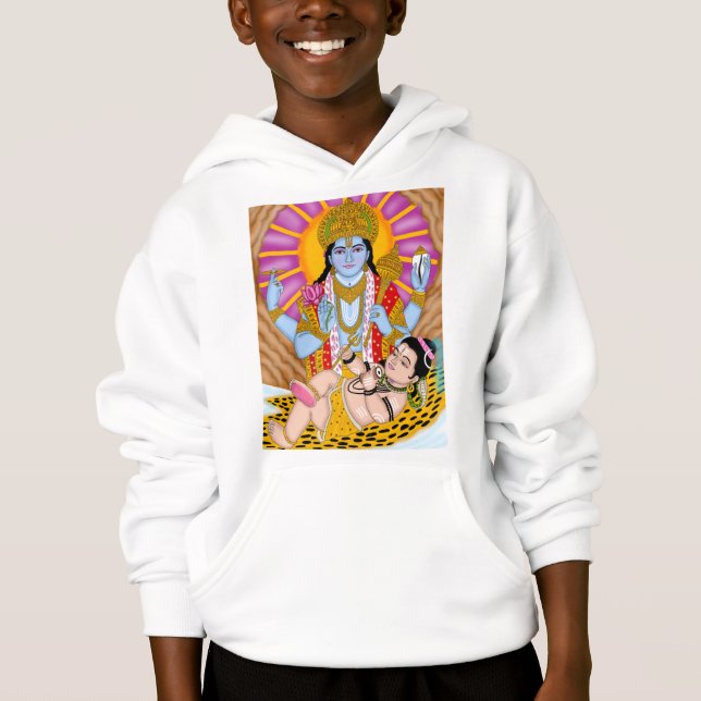 Shiva & Vishnu Hoodie – Spiritual Casual Wear (Front)