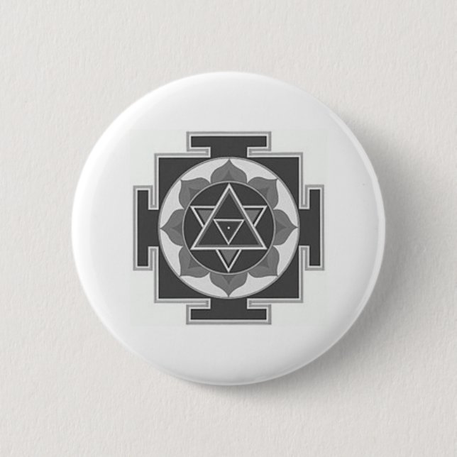 SHIVA YANTRA 6 CM ROUND BADGE (Front)
