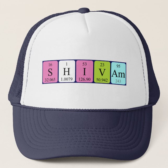 Shivam periodic table name hat (Front)