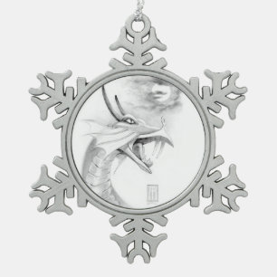 Shivan Dragon Sketch Ornament