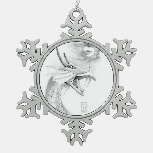 Shivan Dragon Sketch Ornament (Front)