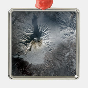 Shiveluch Volcano in Russia Metal Tree Decoration