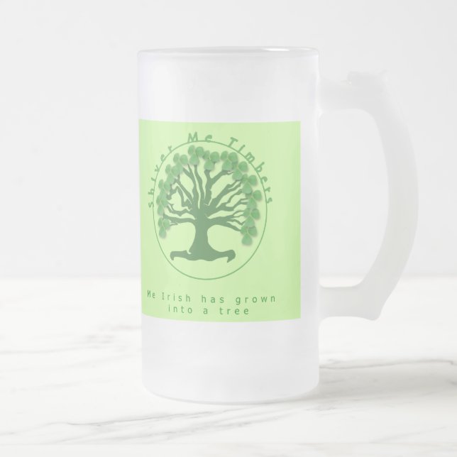 Shiver me Timbers Frosted Glass Beer Mug (Right)