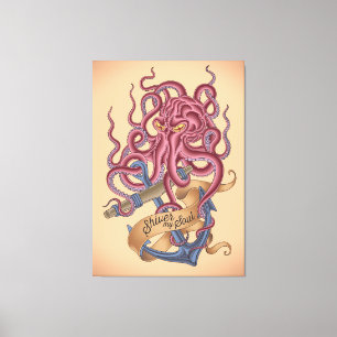 Shiver My Soul   Octopus Tatto Canvas Print