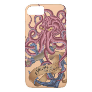 Shiver My Soul Octopus Tatto iPhone 8/7 Case