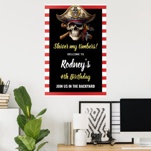 Shiver My Tembers Pirate Party  Poster