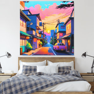 "Shizuka no Michi" (Quiet Street) Canvas Print