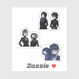shizuku and feitan  hxh anime  sticker pack