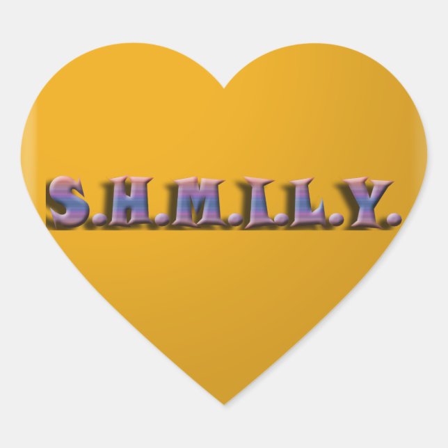 SHMILY Heart Sticker (Front)