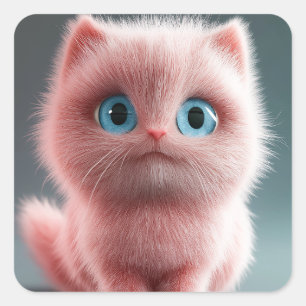 Shmu - The pink kitty Square Sticker