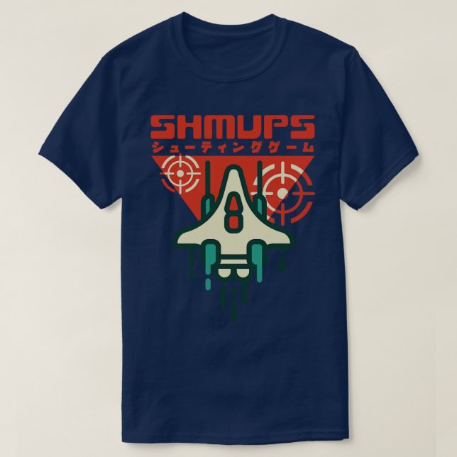 Shmup Shoot Em Up Games Japanese Retro Aesthetic G T-Shirt (Design Front)