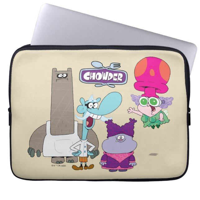 Shnitzel, Mung, Chowder, and Truffles Laptop Sleeve (Front)