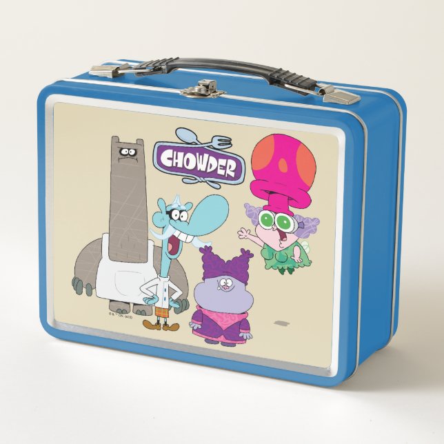 Shnitzel, Mung, Chowder, and Truffles Metal Lunch Box (Front)