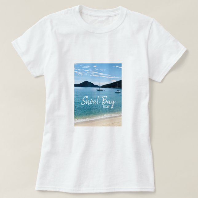 Shoal Bay Port Stephens NSW T-Shirt (Design Front)