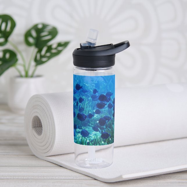 Shoal of Blue Discus Fish Water Bottle (Yoga)