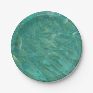 Shoal of Fish Underwater Photo Paper Plate