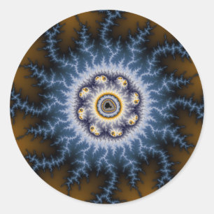Shock - Fractal Classic Round Sticker