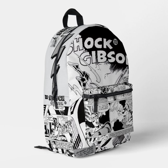 'SHOCK Gibson' Comics Backpack  (Back Corner Left)
