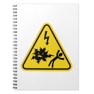 Shock Hazard Sign Notebook