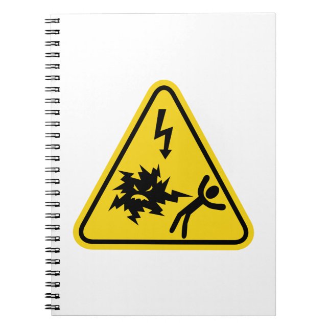 Shock Hazard Sign Notebook (Front)