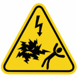 Shock Hazard Sign Standing Photo Sculpture<br><div class="desc">It's a shocker.</div>
