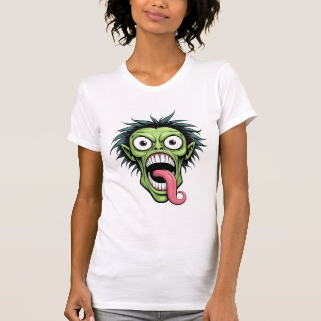 Shock Scream Monster Halloween T-Shirt (Front)