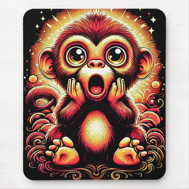 Shock The Monkey Mouse Mat (Front)