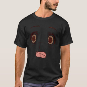 Shocked Anime Face Eyes Cute Japanese Manga Japan  T-Shirt
